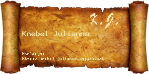 Knebel Julianna névjegykártya